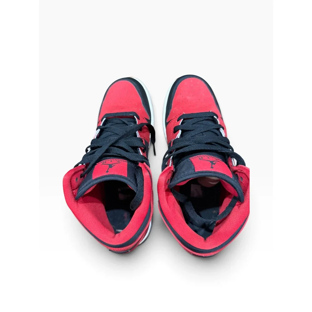 Air Jordan 1 Mid GS Youth 6Y Gym Red Black 554725-005 Worn Once